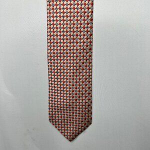 Tommy Hilfiger Men’s Neck Tie 3 ½” Dark Orange & Blue Two Tone !00% Silk USA